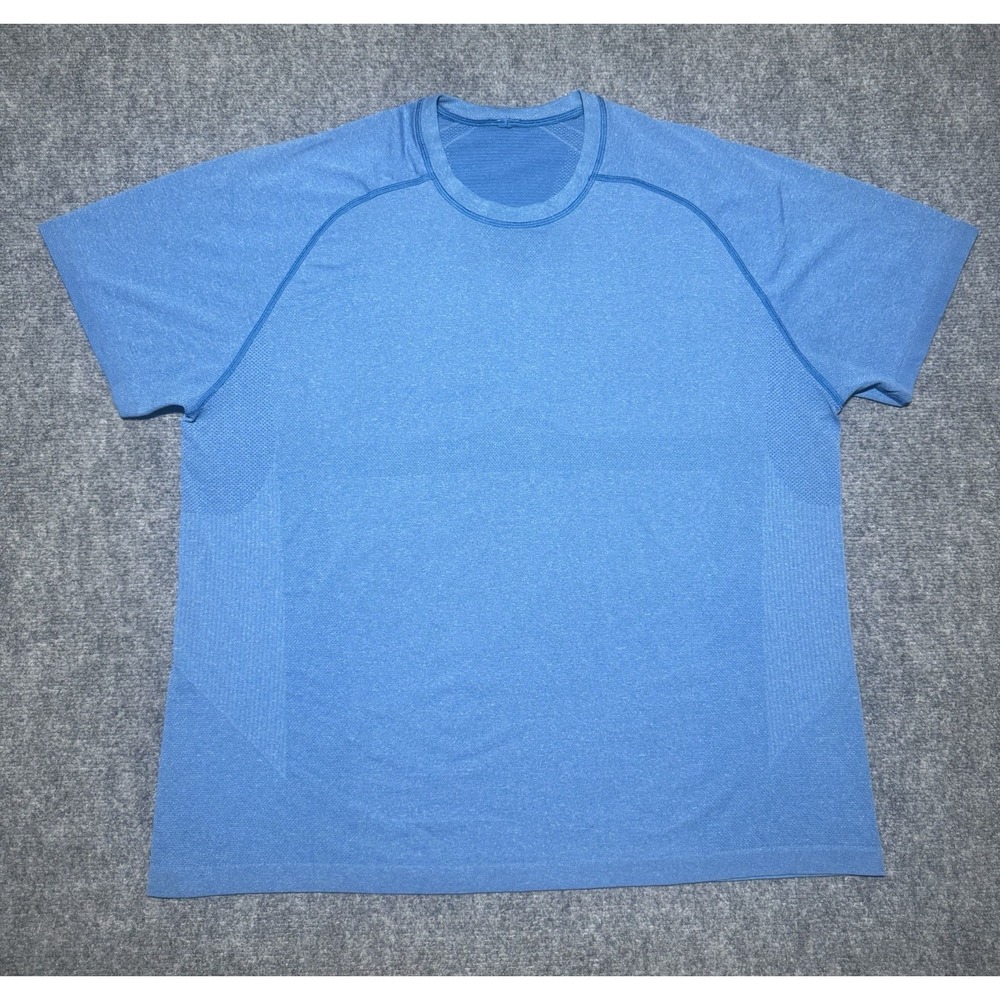 Lululemon Metal Vent Tech Shirt Men XXL Light Blue Short Sleeve Athletic Tee